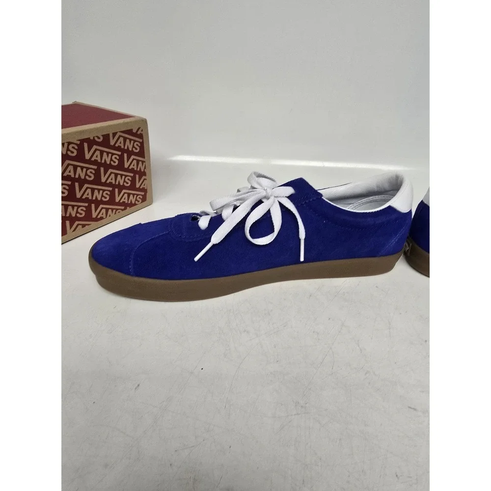Vans Track Sports Low Blue White Gum Suede Sneakers VN000CTDCJF1 Mens 12